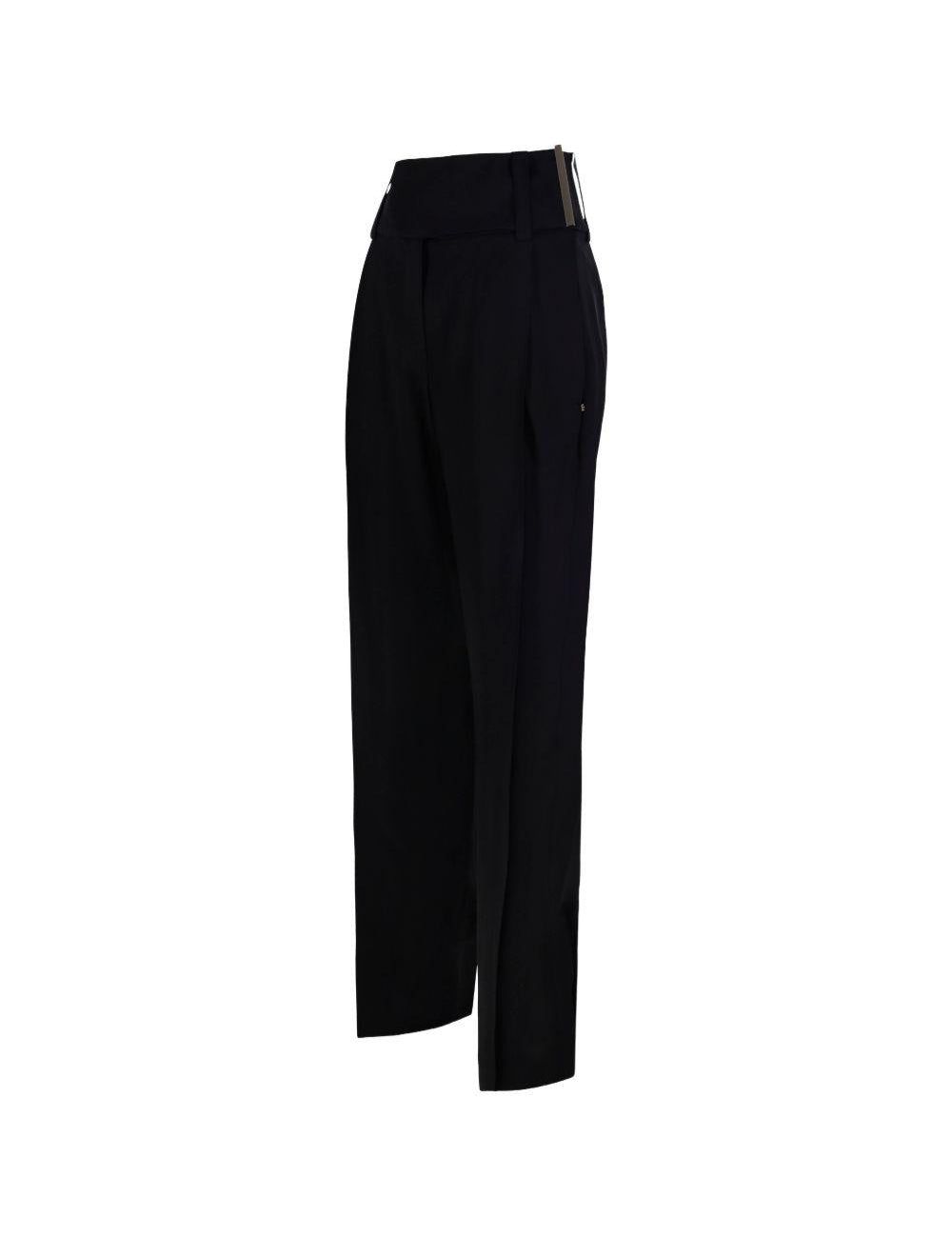 Pantaloni favetta in nero Max Mara Sportmax- donna 
