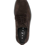 Derby strigate in suede in marrone Hogan - uomo 