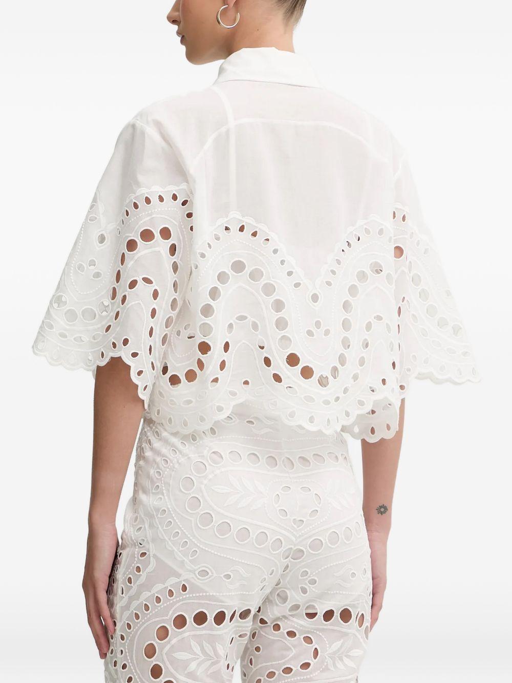 Camicia Storm in pizzo sangallo in bianco Charo ruiz ibiza 1989 - donna 
