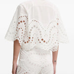 Camicia Storm in pizzo sangallo in bianco Charo ruiz ibiza 1989 - donna 