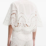 Camicia Storm in pizzo sangallo in bianco Charo ruiz ibiza 1989 - donna 