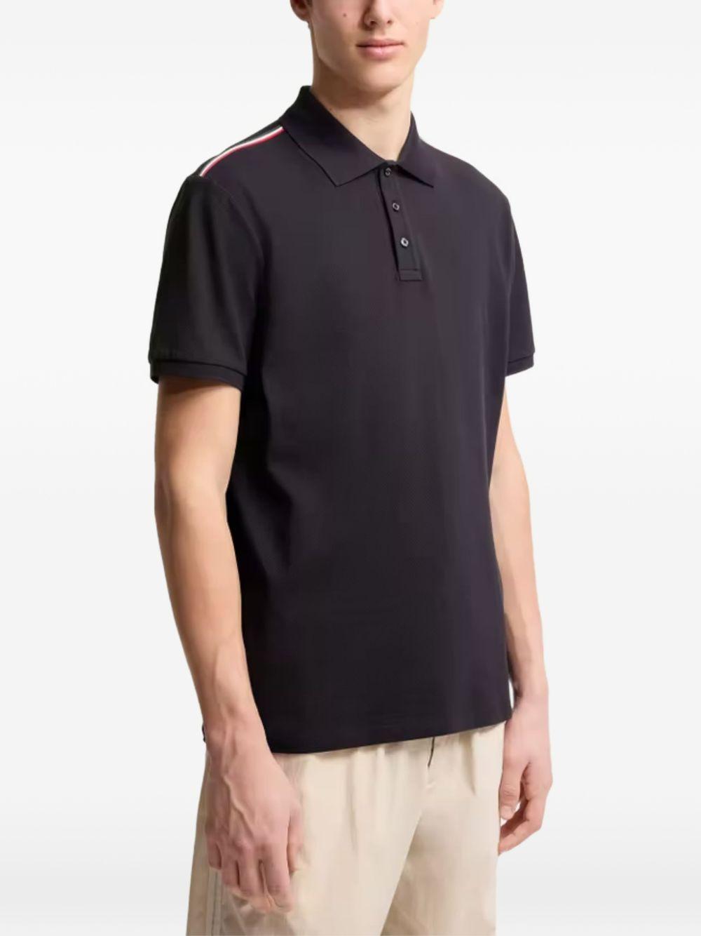Polo con applicazione logo in blu Moncler - uomo 
