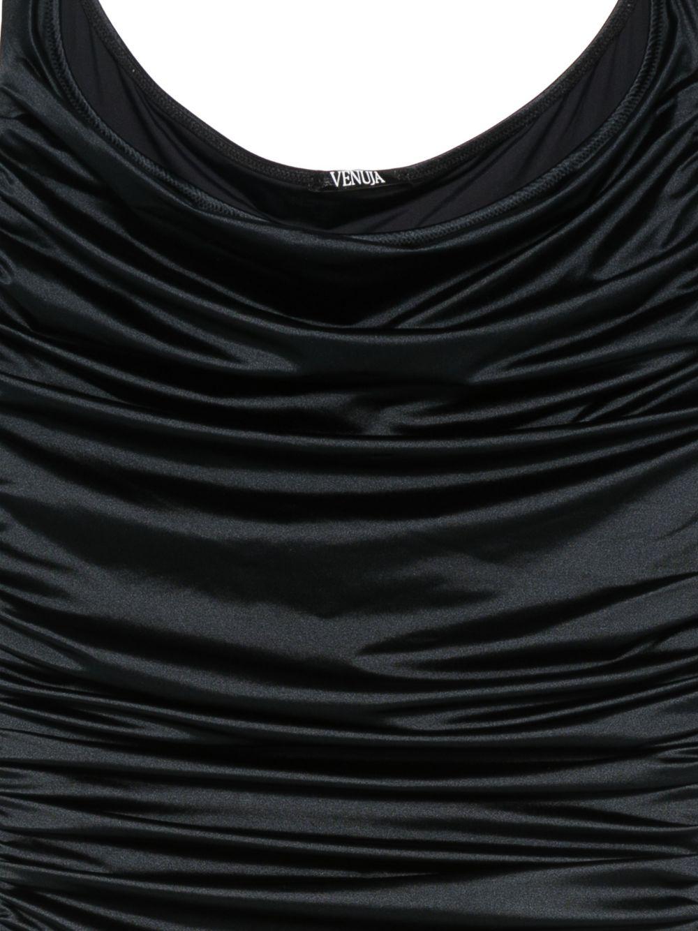 Costume da bagno con scollo arricciato in nero Venuja - donna 