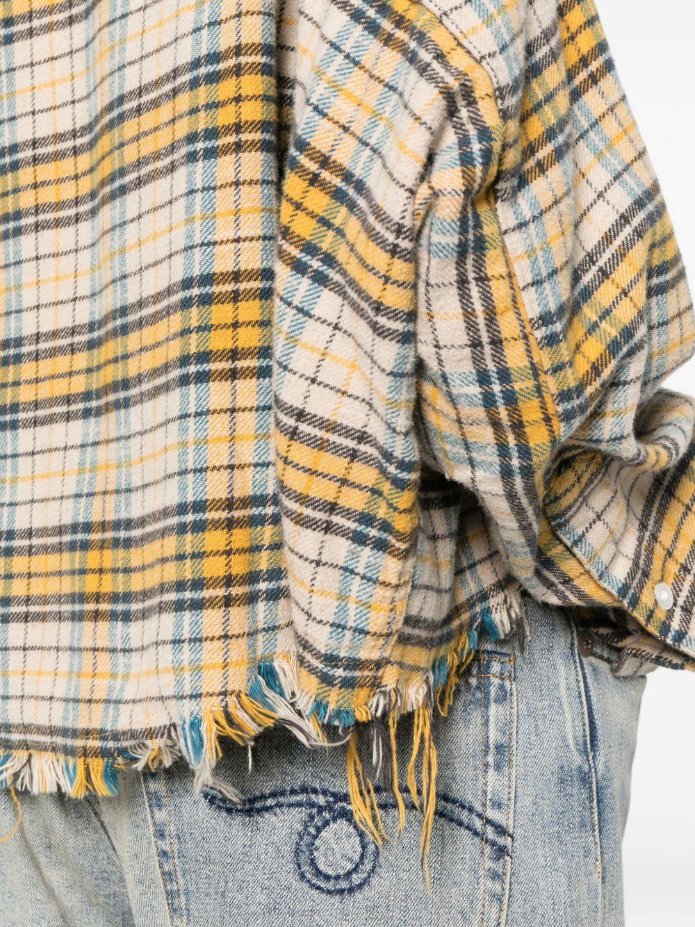 Camicia  tartan in giallo R13 - donna 