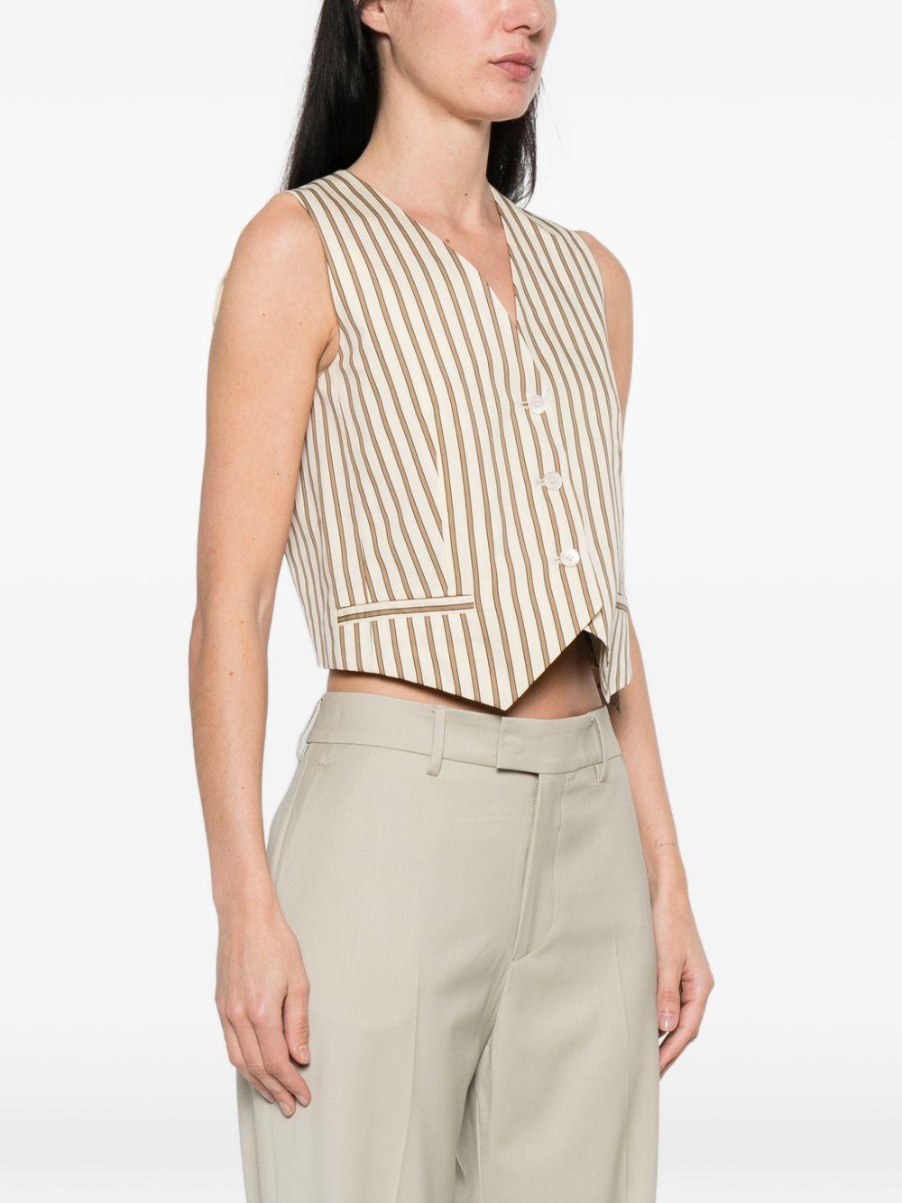 Gilet Fauno in beige e bianco Max Mara - donna 