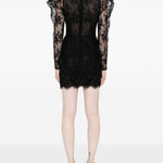 Mini abito in pizzo in nero  Alessandra rich - donna 