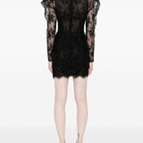 Mini abito in pizzo in nero  Alessandra rich - donna 
