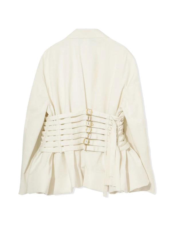 Giacca con cinturini in bianco Undercover - donna 