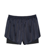 Pantaloncini con dettagli a righe in blu Martine rose - unisex 