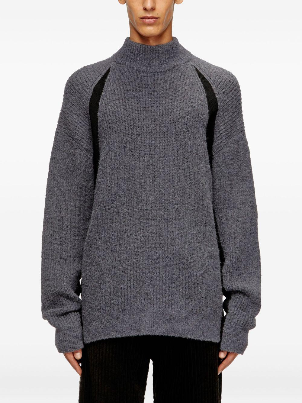 Maglione K-Lollo-TN a coste in grigio Diesel - uomo 