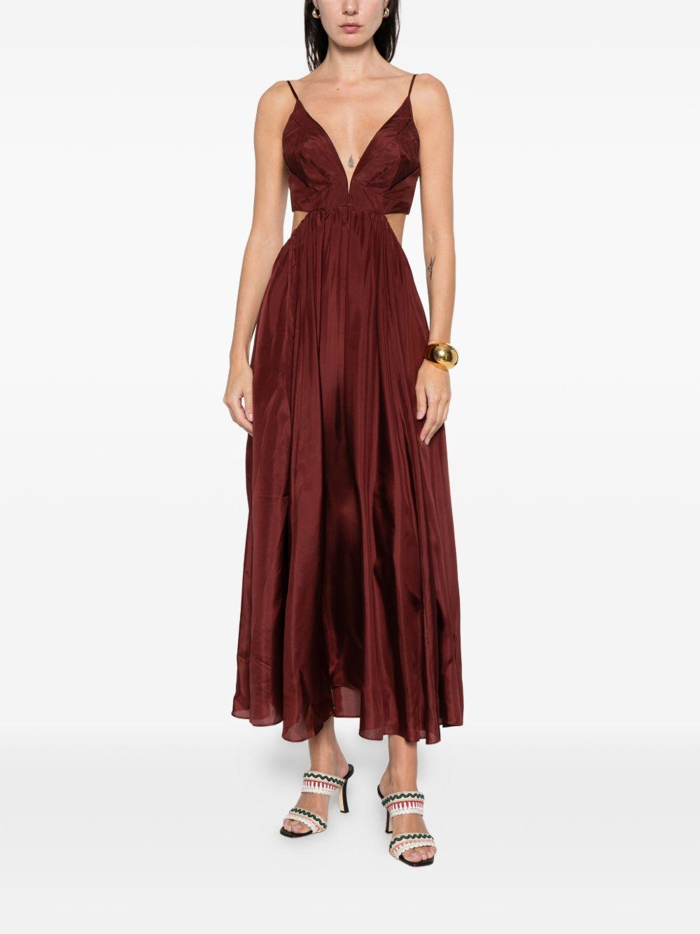 Abito con dettagli cut-out  in bordeaux Zimmermann - donna 
