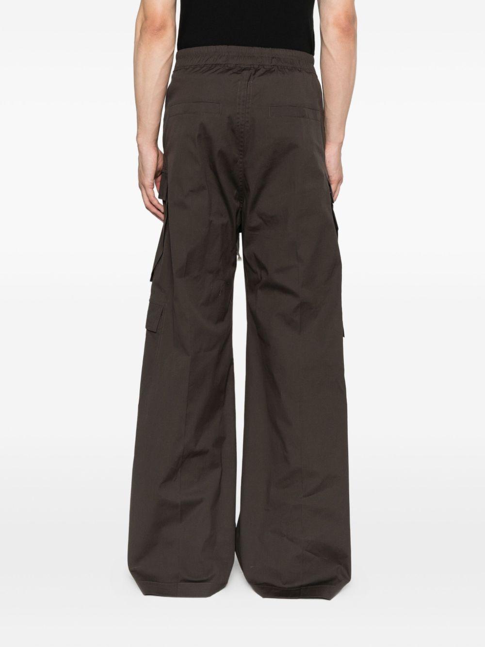 Pantaloni cargo con coulisse in marrone Rick owens - uomo 