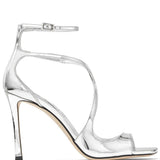 Sandali metallizzati Azia in argento Jimmy choo - donna 