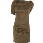 Abito la mini robe drapeado in marrone Jacquemus - donna 