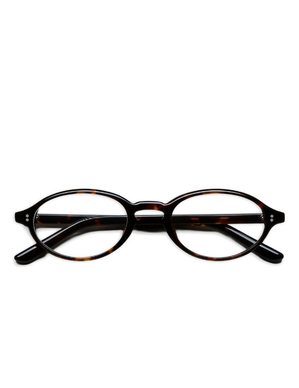 Occhiali lex con montatura ovale e rivetti in metallo in marrone Chimi - unisex 