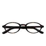 Occhiali lex con montatura ovale e rivetti in metallo in marrone Chimi - unisex 