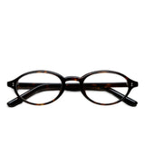 Occhiali lex con montatura ovale e rivetti in metallo in marrone Chimi - unisex 