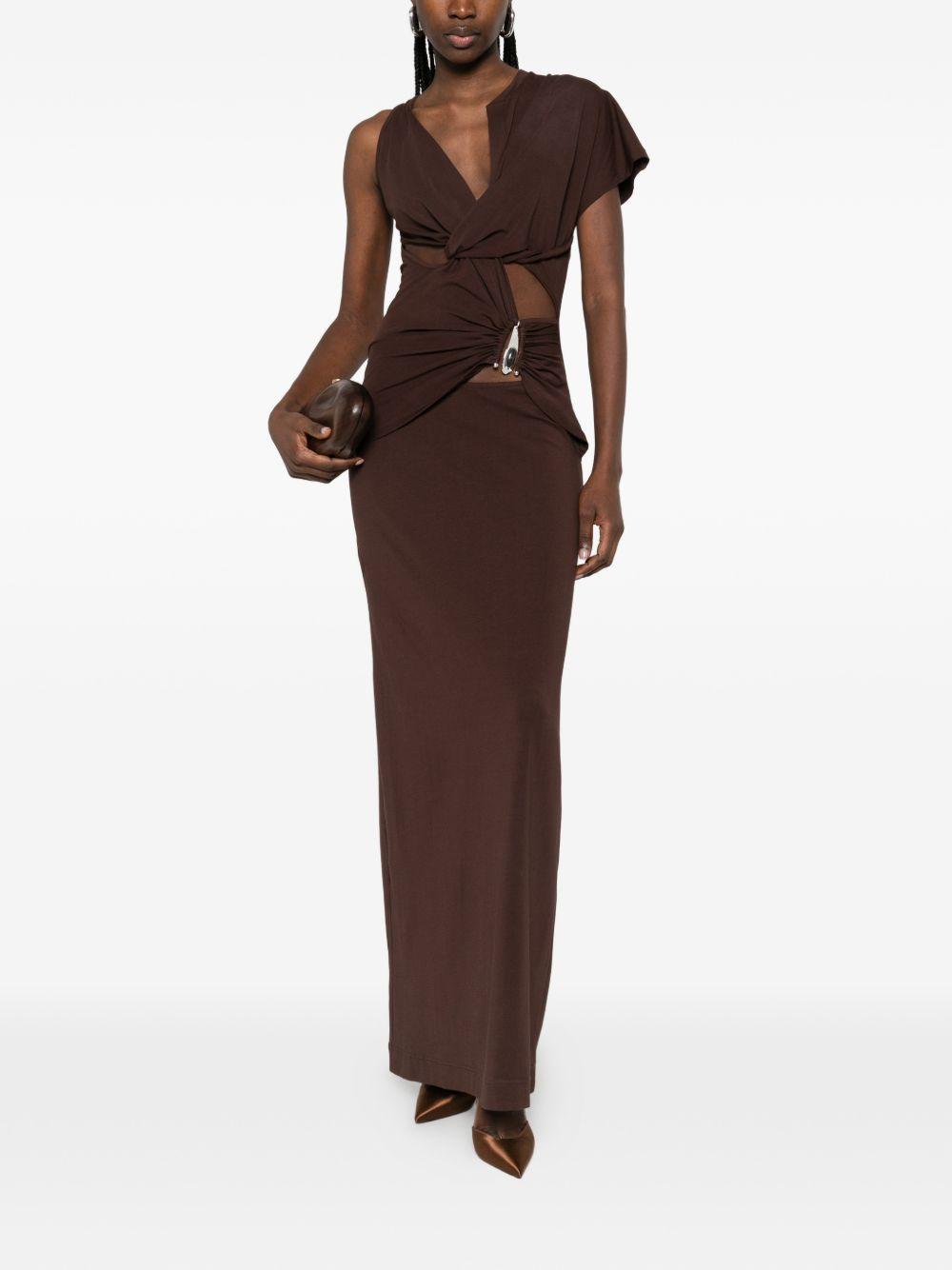 Abito con pendente in marrone Christopher Esber - donna 