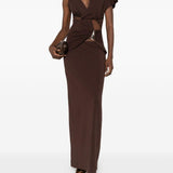 Abito con pendente in marrone Christopher Esber - donna 