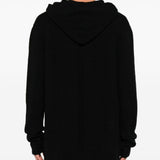 Maglione con cappuccio in cashmere in nero 