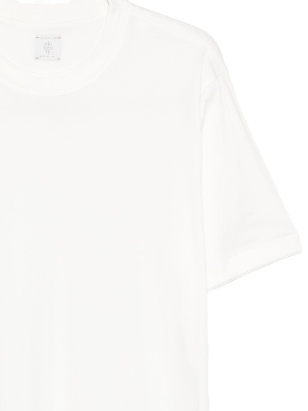 T-shirt a maniche corte in bianco Eleventy - uomo 