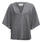 Top con design a portafoglio in grigio Mm6 maison margiela - donna 