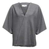 Top con design a portafoglio in grigio Mm6 maison margiela - donna 
