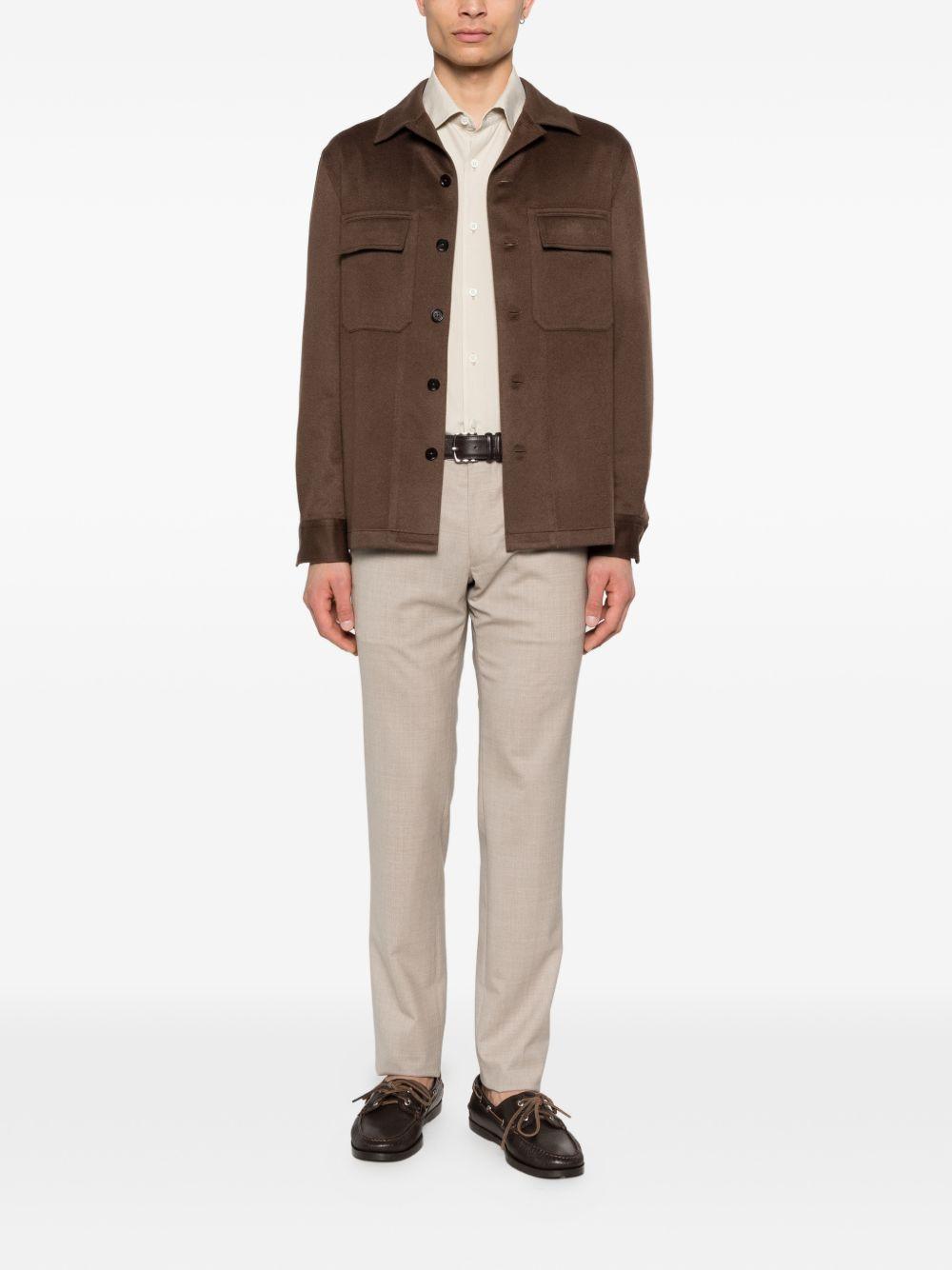 Camicia classica a maniche lunghe in beige Zegna - uomo 