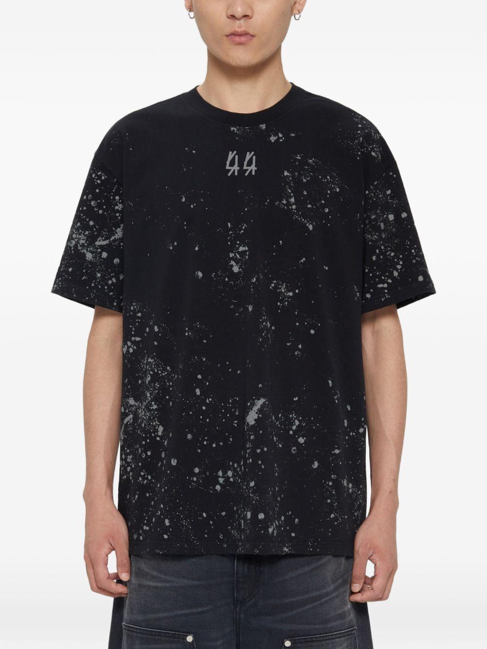 T-shirt con stampa grafica in nero 44 label group - uomo 