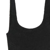 Costume intero square in nero hunza g - donna 