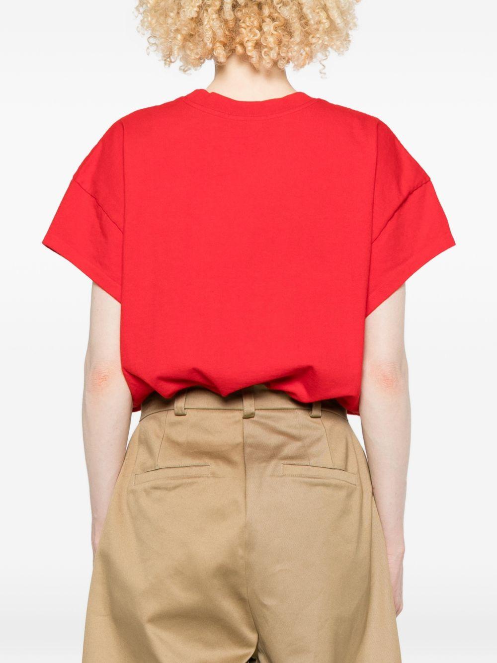 Body con stampa logo in rosso Willy chavarria - donna 