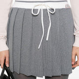 Gonna plissettata con coulisse in grigio Casablanca - donna 