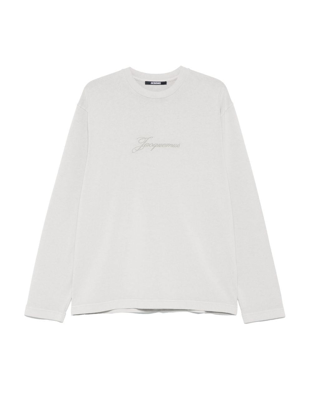 T-shirt a maniche lunghe in grigio Jacquemus - unisex 