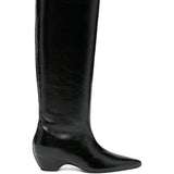 Stivali alti al ginocchio in pelle sybil 30mm in nero Khaite - donna 