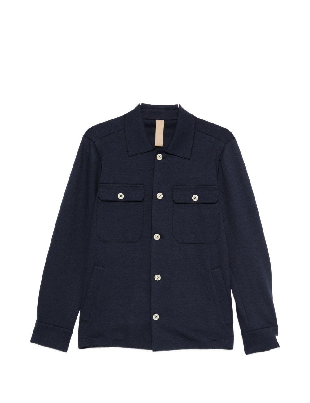 Giacca-camicia con tasche in blu Eleventy - uomo 