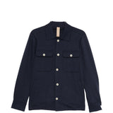 Giacca-camicia con tasche in blu Eleventy - uomo 