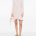 Abito Chemisier corto plissettato in rosa GONGDID DESIGN - donna 