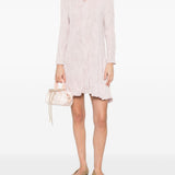 Abito Chemisier corto plissettato in rosa GONGDID DESIGN - donna 