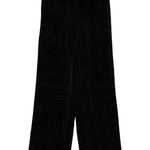 Pantaloni da pigiama monogram devoré in nero Toteme - donna 