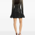 Miniabito con paillettes in nero e oro Rotate holiday - donna 