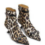 Stivaletti con stampa leopardata in marrone Ganni - donna 