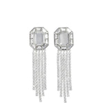 Orecchini di cristallo in argento Self-portrait - donna 