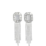 Orecchini di cristallo in argento Self-portrait - donna 