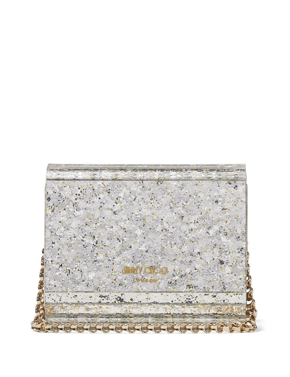Borsa Candy con paillettes in champagne Jimmy choo - donna 