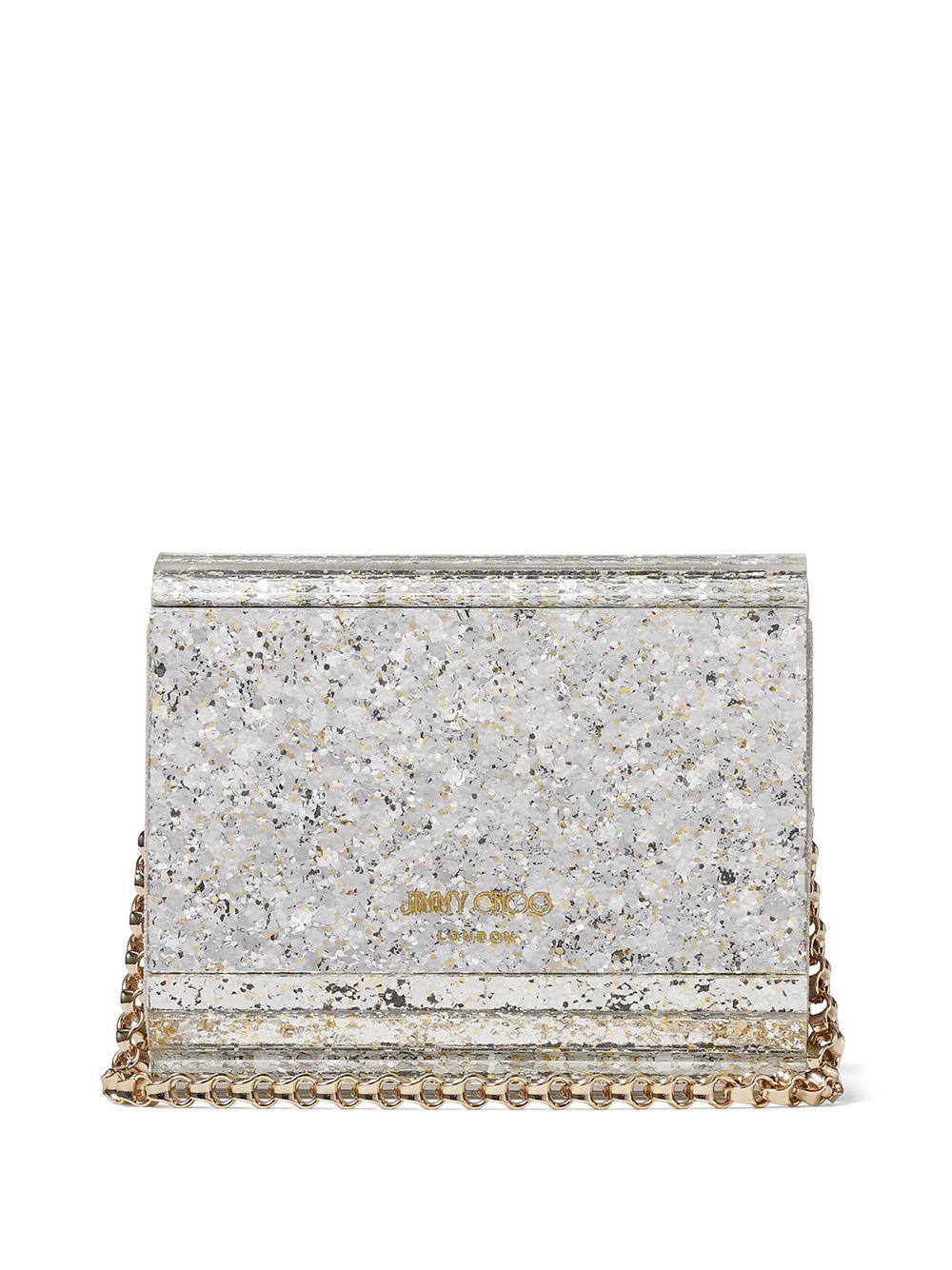 Borsa Candy con paillettes in champagne Jimmy choo - donna 