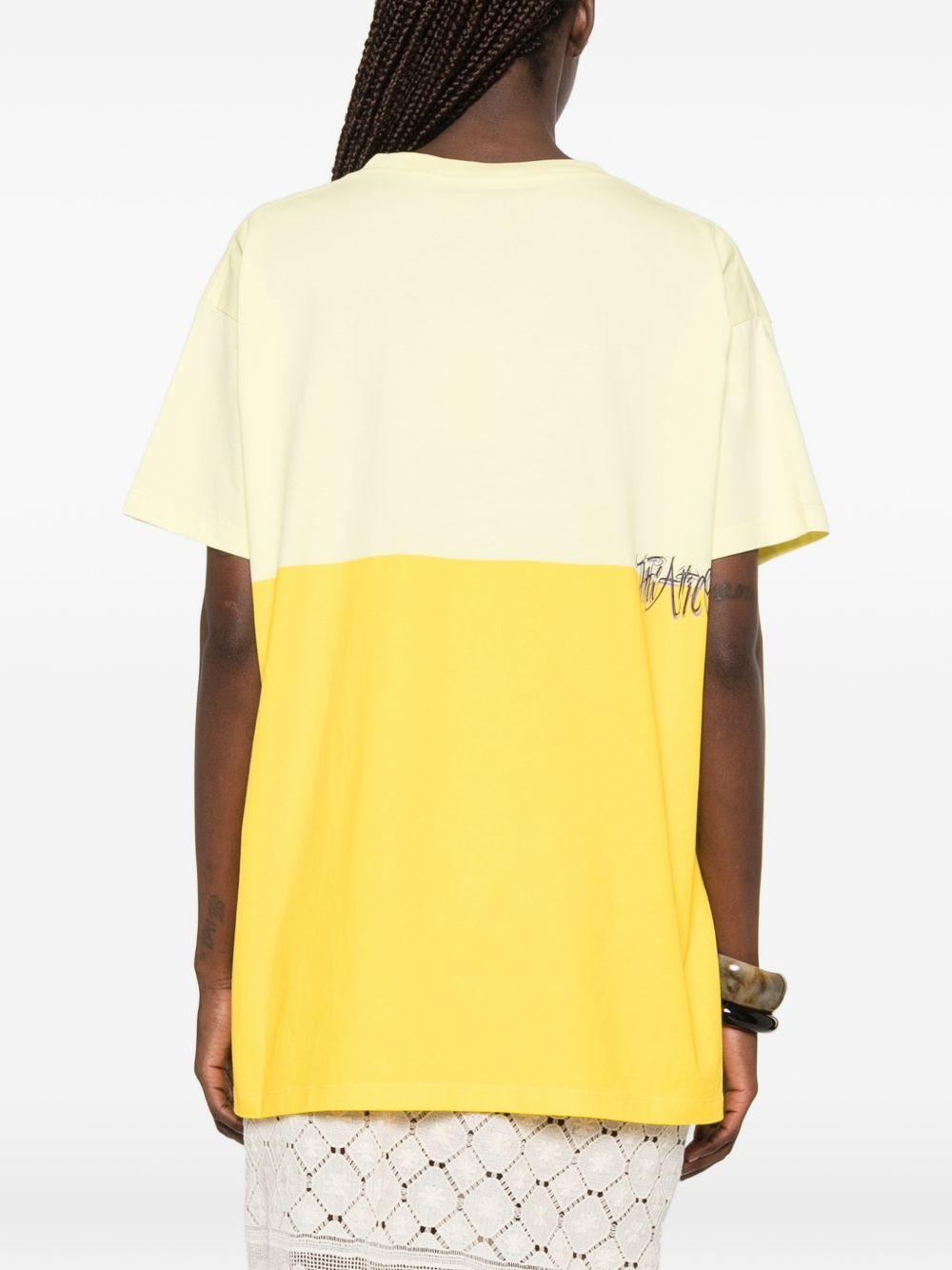 T-shirt con stampa in giallo The attico - donna 