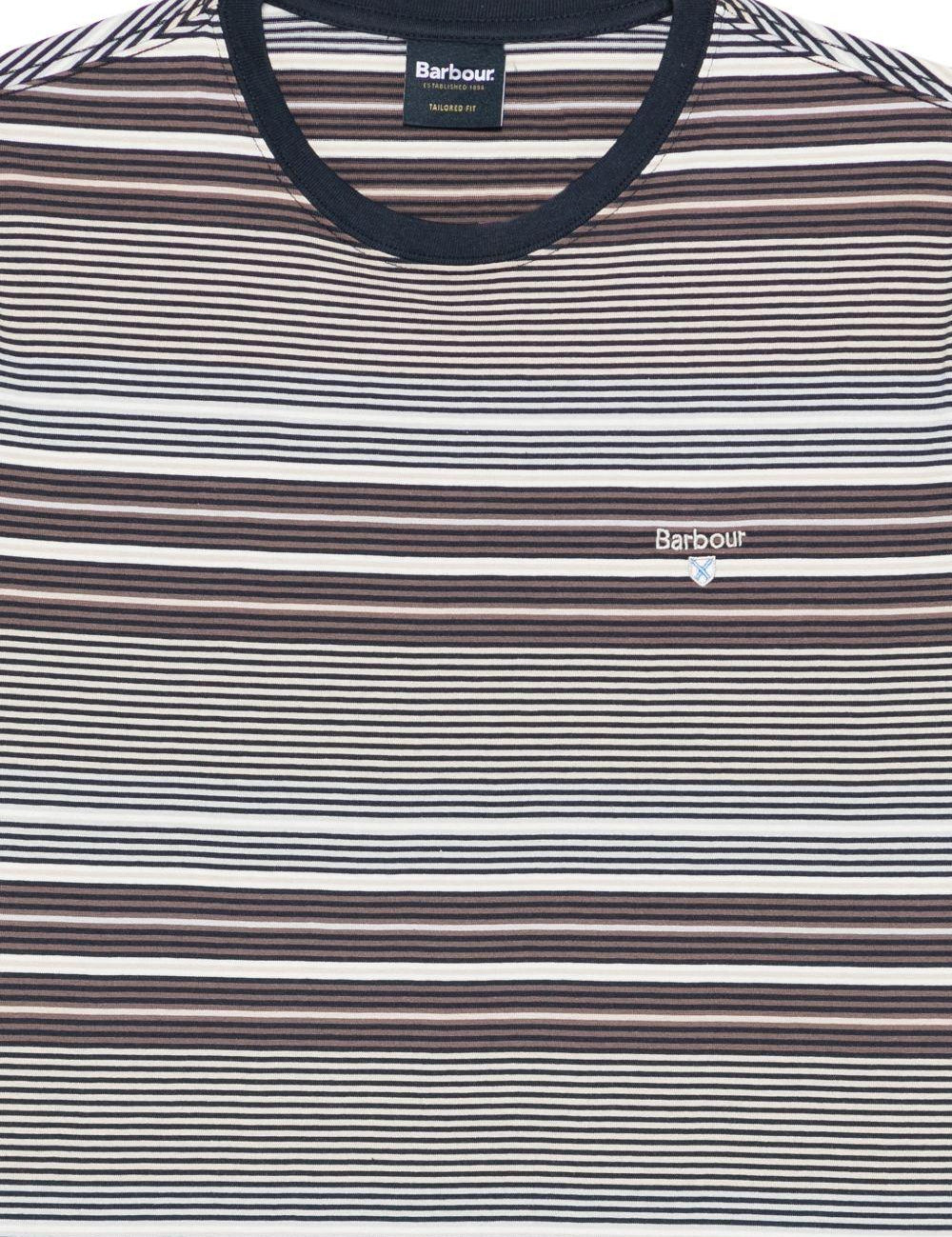 T-shirt a righe multicolore Barbour - uomo 