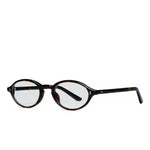 Occhiali lex con montatura ovale e rivetti in metallo in marrone Chimi - unisex 