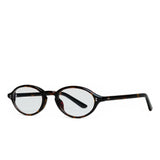 Occhiali lex con montatura ovale e rivetti in metallo in marrone Chimi - unisex 