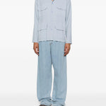 Camicia con taschino in blu Gongdid design - uomo 